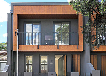 Architecturally designed townhouses, Bedford St Newtown